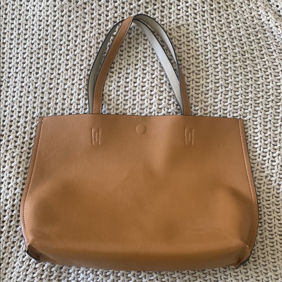 Hermés Style Elegant Tan Leather Tote Bag - Picture 2 of 7